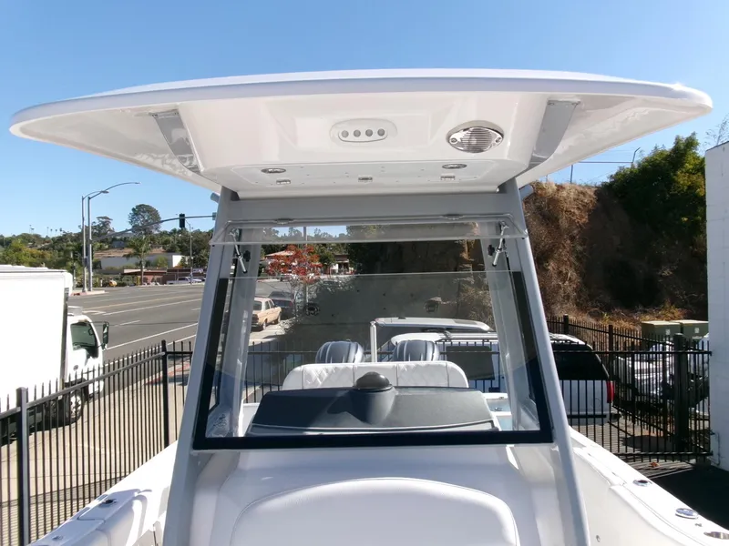 Slide: The Image of 2025 Sea Fox 268 Commander boat, featuring a sleek T-top and modern design. - 14