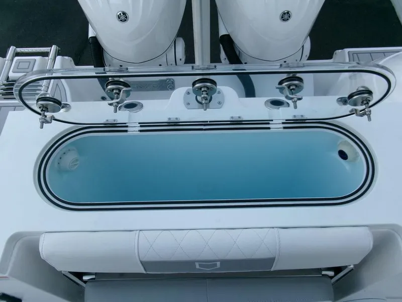 Slide: The Image of 2025 Sea Fox 288 Commander boat livewell with dual engines. - 40