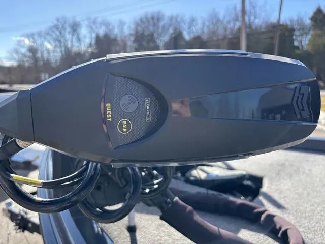 Slide: The Image of Close-up of 2024 Phoenix 921 Elite II boat equipment, featuring a sleek black design. - 12