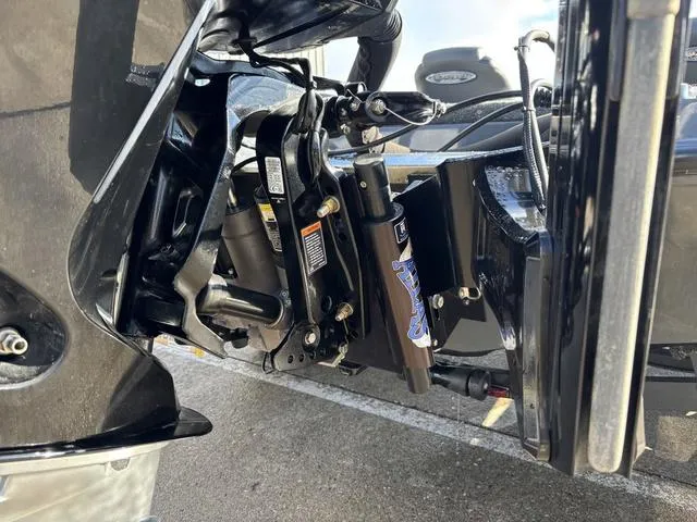 Slide: The Image of 2024 Phoenix 921 Elite II boat engine mount detail, showcasing hydraulic components and sleek design. - 3