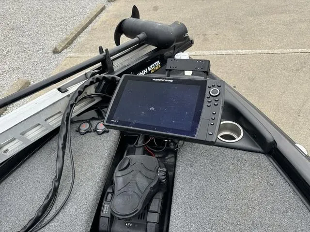 Slide: The Image of 2023 Phoenix 721 Pro XP boat with advanced navigation system and trolling motor. - 13