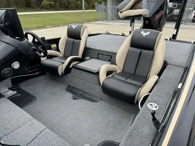 Slide: The Image of 2023 Phoenix 721 Pro XP boat interior with dual seats and steering console. - 18