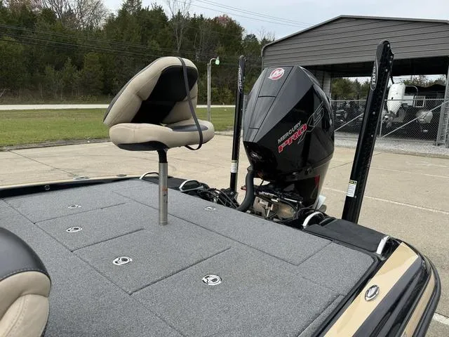 Slide: The Image of 2023 Phoenix 721 Pro XP boat with Mercury Pro XS engine, featuring a fishing seat. - 19