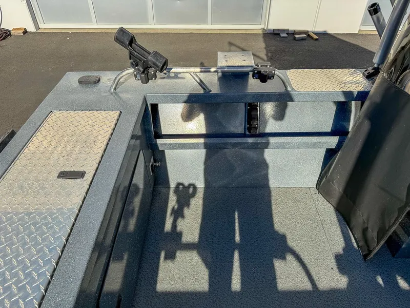 Slide: The Image of Interior view of 2011 Pro-Steelheader 18 Sea Predator OS boat with rod holders. - 21