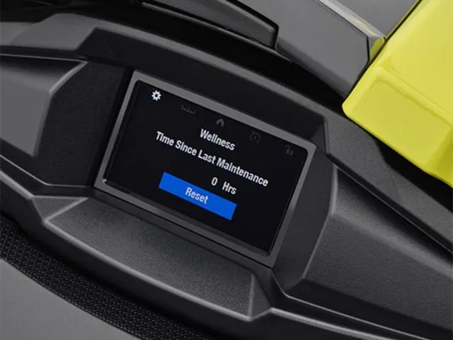 Slide: The Image of 2023 Yamaha WaveRunner VX Cruiser® HO dashboard displaying maintenance time. - 11