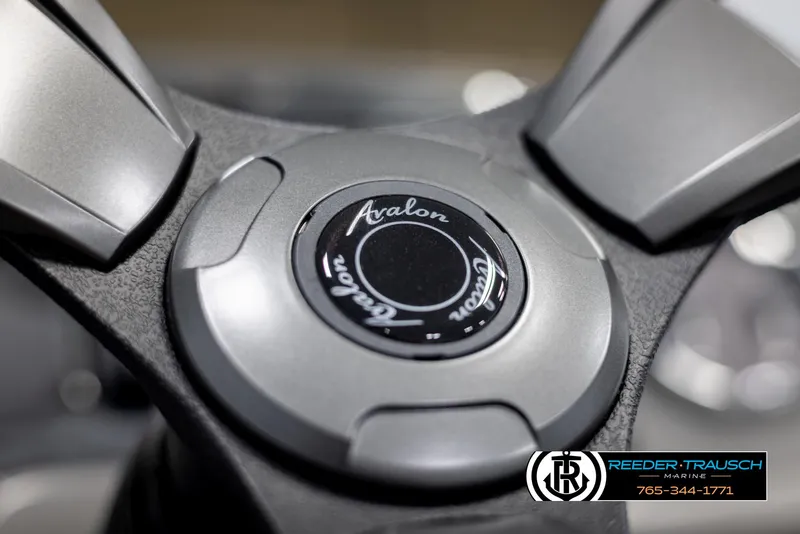 Slide: The Image of Close-up of 2025 Avalon VLS QL steering wheel emblem. - 29