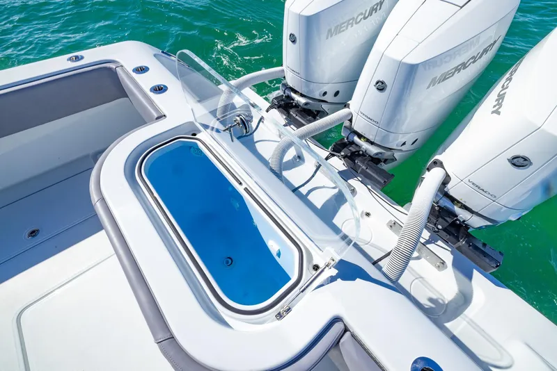 Slide: The Image of 2025 Invincible 39 Open Fisherman boat with Mercury engines and livewell. - 20