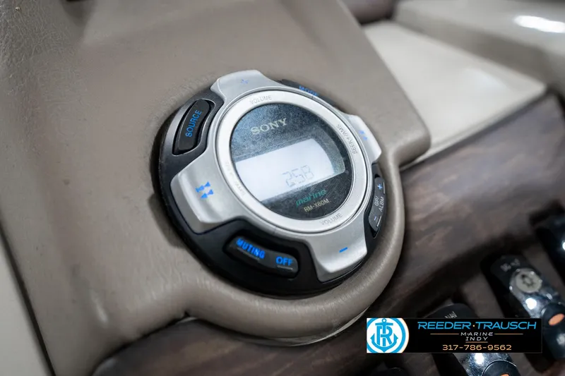 Slide: The Image of Sony audio control panel on 2014 Bennington 2250 RCB boat dashboard. - 37