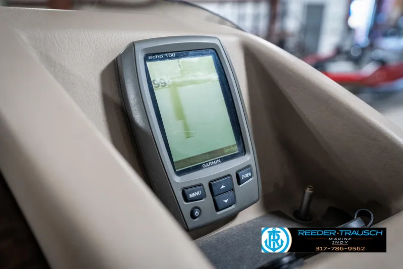 Slide: The Image of Garmin Echo 150 fishfinder on 2014 Bennington 2250 RCB boat dashboard. - 40