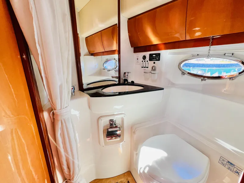 Slide: The Image of Luxurious bathroom interior of 2007 Windy Typhoon 43 yacht with modern fixtures. - 15