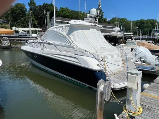 Slide: The Image of 2007 Windy Typhoon 43 yacht docked at marina, covered and ready for sailing. - 27