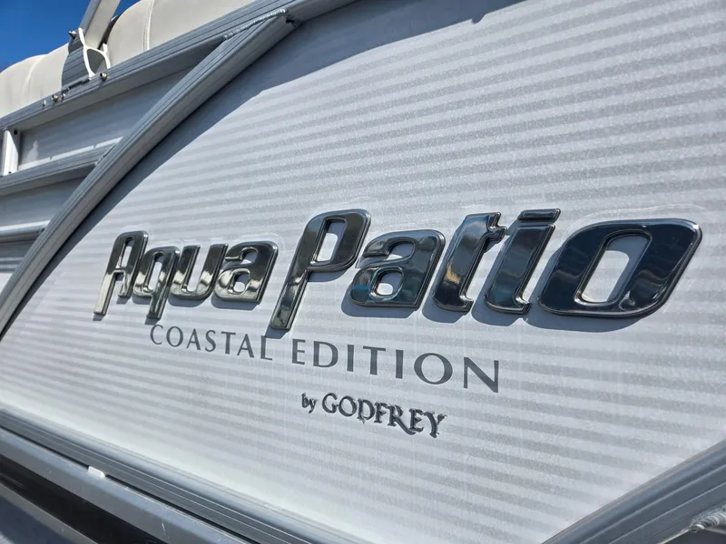 Slide: The Image of 2016 AquaPatio 240 CB Coastal Edition boat logo by Godfrey. - 27