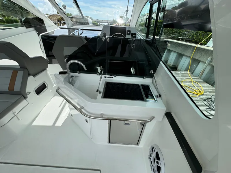 Slide: The Image of 2024 Beneteau Gran Turismo 32 yacht interior with sleek design and modern amenities. - 9