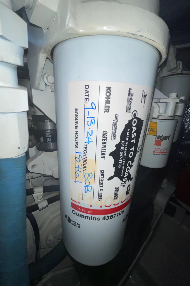 Slide: The Image of Close-up of a Kohler filter in a 2005 Riviera 47 Open Flybridge Series II. - 37
