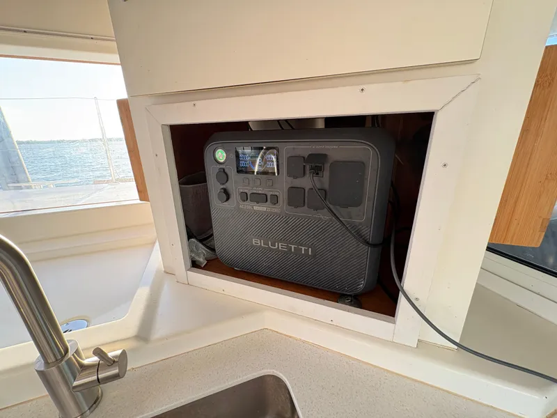 Slide: The Image of Portable power station in a Lagoon 400 yacht's kitchen cabinet, 2012 model. - 43