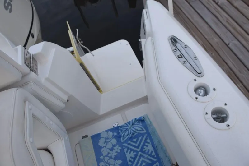 Slide: The Image of Walk-through transom door and freshwater shower, pop up cleats - 30