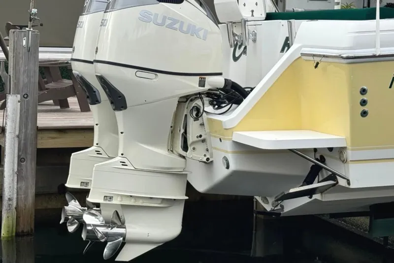 Slide: The Image of White Suzuki 350s with Duo Props - 33