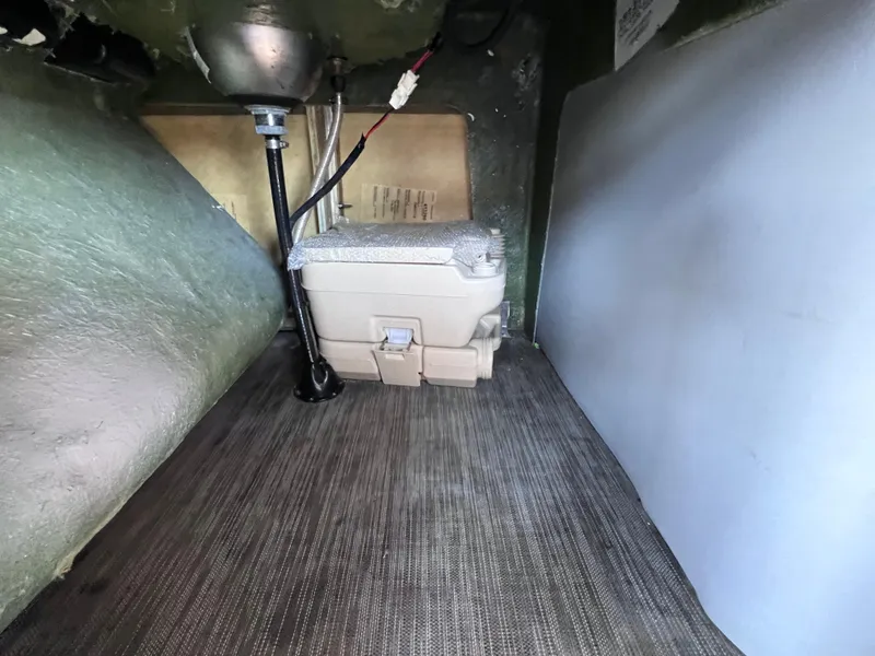 Slide: The Image of Interior view of 2021 Bennington QX 27 QFB X2 boat compartment. - 34