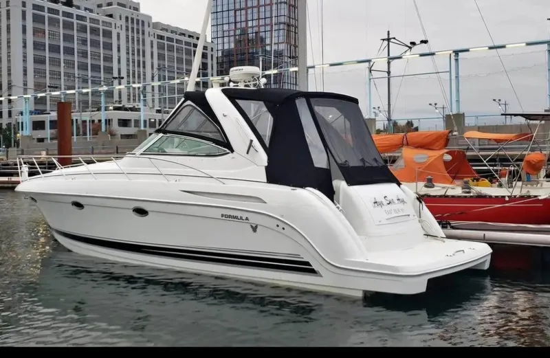 The Image of 2004 Formula 37 PC yacht docked in marina, featuring sleek design and modern amenities. - 0