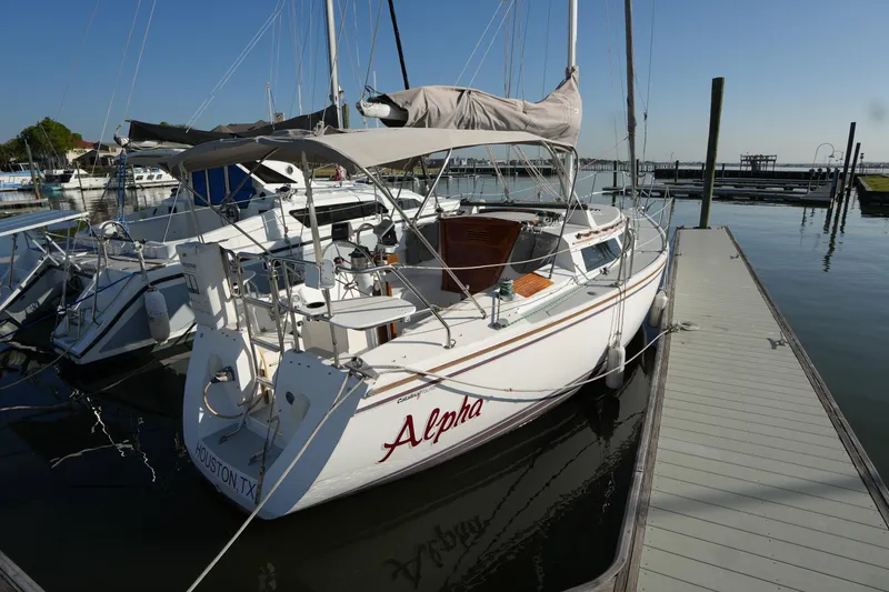 Slide: The Image of 1990 Catalina 28 sailboat named Alpha docked in Houston, Texas marina. - 1