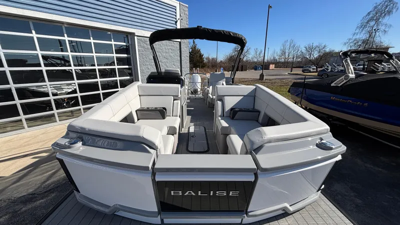 Slide: The Image of Luxurious seating on 2025 Balise HORIZON 24C boat, featuring spacious, modern design. - 4