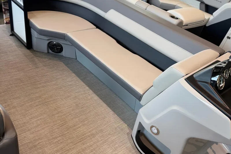 Slide: The Image of 2025 Lowe LS 210 WT boat interior with sleek seating and modern design. - 5