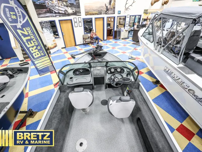 Slide: The Image of 2024 PRO ANGLER 162 boat interior at Bretz RV & Marine showroom. - 13