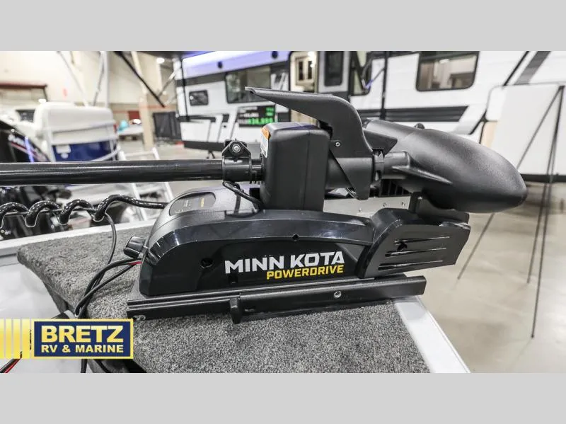 Slide: The Image of Minn Kota PowerDrive trolling motor on 2024 PRO ANGLER 162 boat at Bretz RV & Marine. - 23