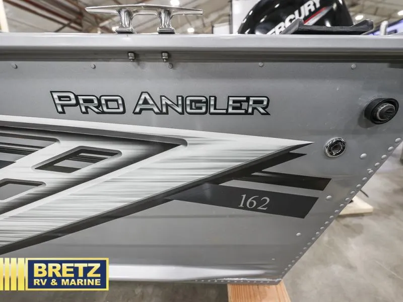 Slide: The Image of 2024 PRO ANGLER 162 boat side view at Bretz RV & Marine showroom. - 28