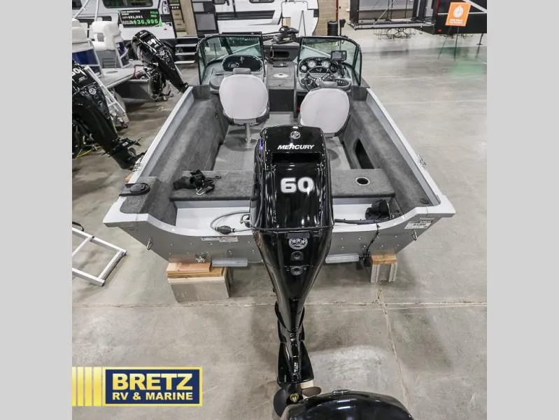 Slide: The Image of 2024 PRO ANGLER 162 boat with Mercury 60 engine at Bretz RV & Marine showroom. - 7