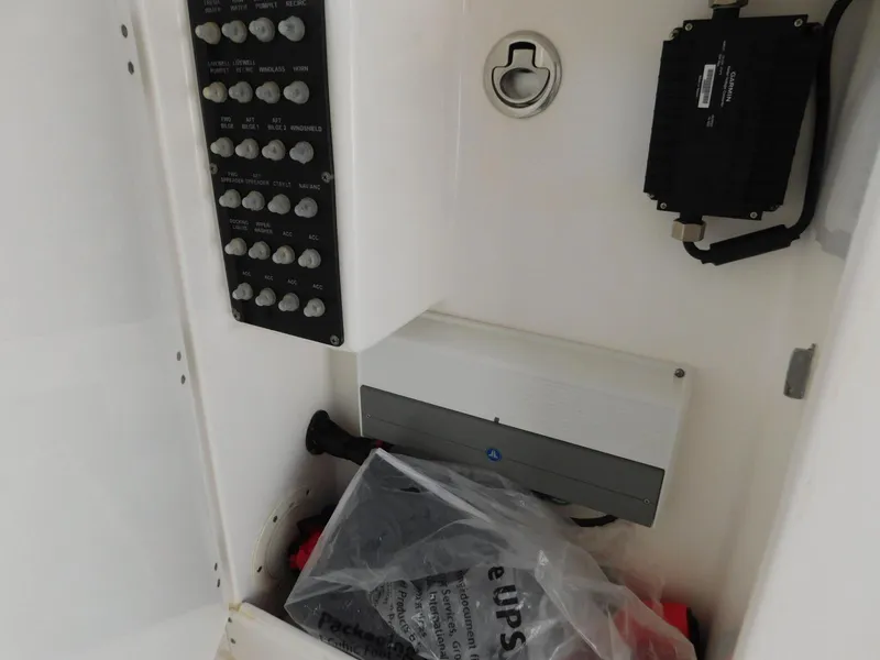 Slide: The Image of Electrical panel inside 2016 Everglades 355 Center Console boat. - 40