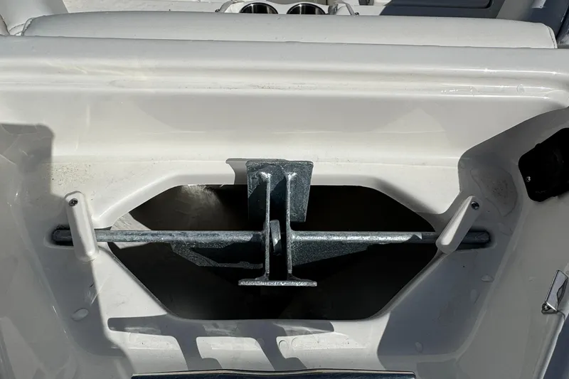 Slide: The Image of Anchor storage compartment on 2025 Key West 239FS boat. - 16
