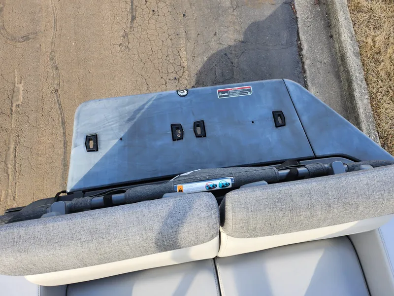 Slide: The Image of 2022 Sea-Doo Switch Cruise 21 rear seating and deck view. - 15