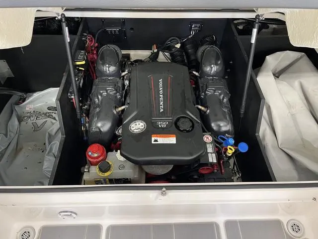 Slide: The Image of Engine compartment of a 2020 Regal LS6 Surf boat with Volvo Penta V8 engine. - 15
