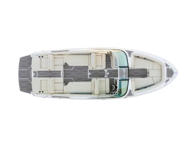 Slide: The Image of Top view of 2020 Regal LS6 Surf boat with spacious seating layout. - 19
