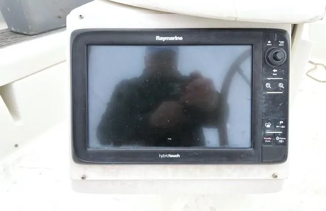Slide: The Image of Raymarine touchscreen display on 2007 Beneteau Oceanis 46 yacht. - 14