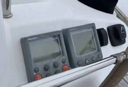 Slide: The Image of Control panel on a 2007 Beneteau Oceanis 46 sailboat. - 15