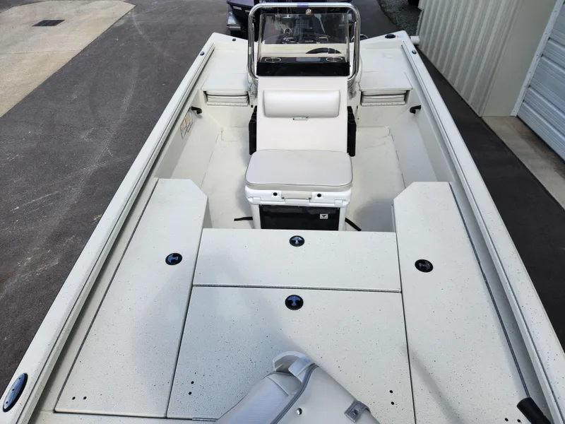 Slide: The Image of 2025 Ranger RB200 boat interior with seating and storage compartments. - 6