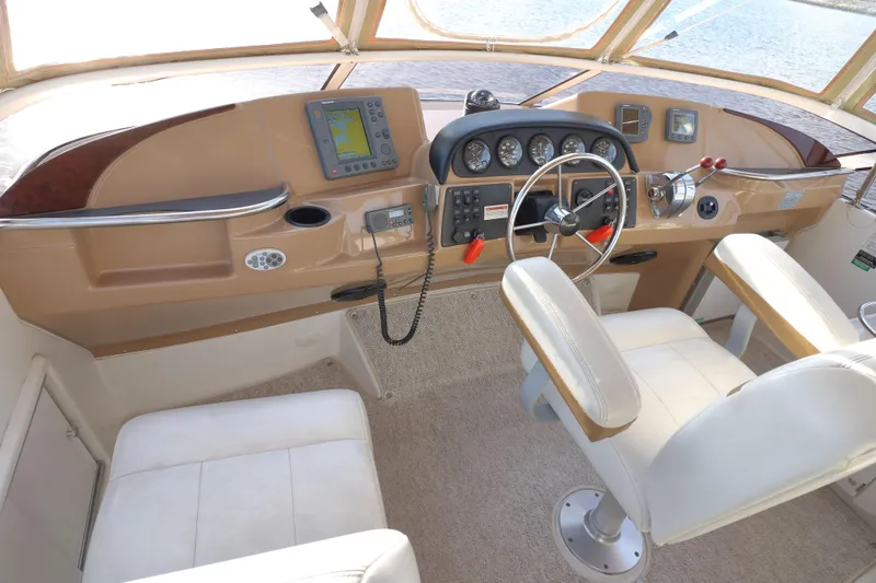 Slide: The Image of Interior of Carver 346 Motor Yacht cockpit, year 2002. - 2