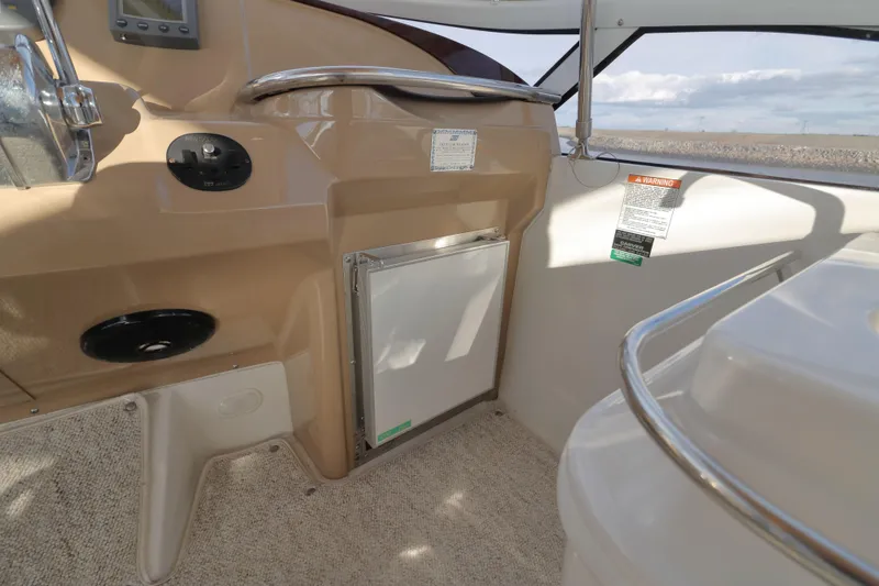 Slide: The Image of Interior of 2002 Carver 346 Motor Yacht with helm console. - 6