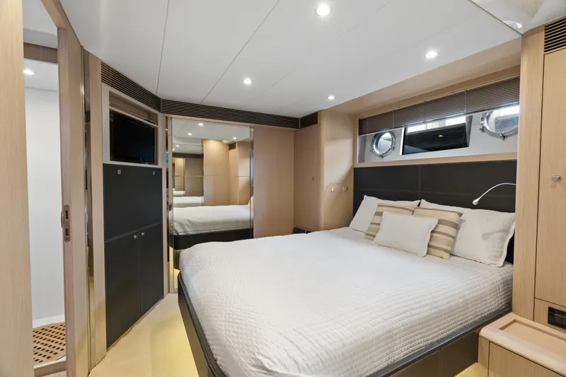 Slide: The Image of Luxurious cabin interior of 2015 Riva 63 Virtus yacht with modern design. - 27