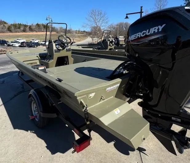Slide: The Image of 2025 Tracker Grizzly 1860 CC boat with Mercury engine on trailer. - 5