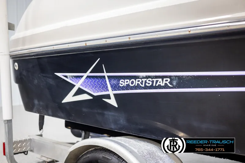 Slide: The Image of 2015 Starcraft 1915 Limited OB boat with Sportstar logo on the side. - 46