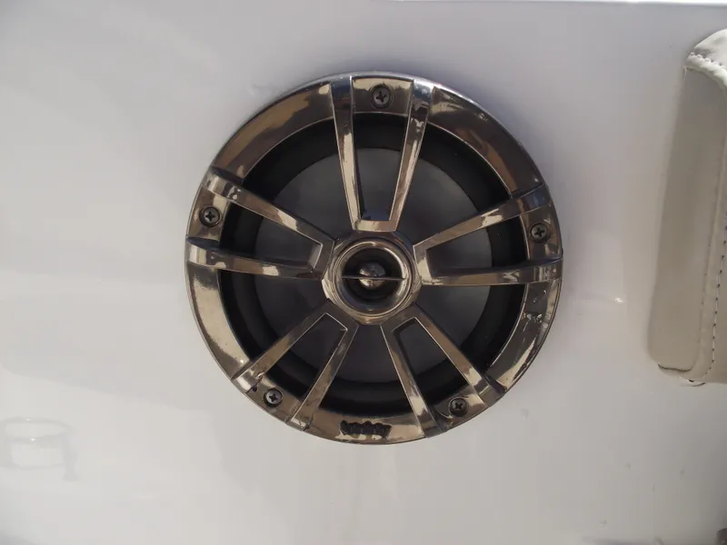 Slide: The Image of Close-up of a speaker on a 2016 Sea Fox 186 Commander boat. - 11