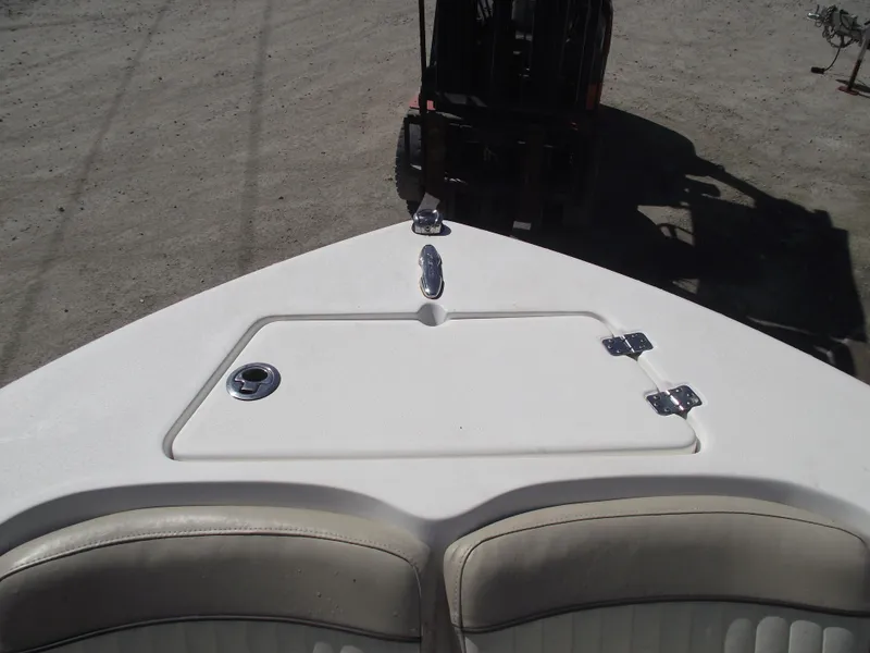 Slide: The Image of Bow view of 2016 Sea Fox 186 Commander boat with storage compartment. - 5