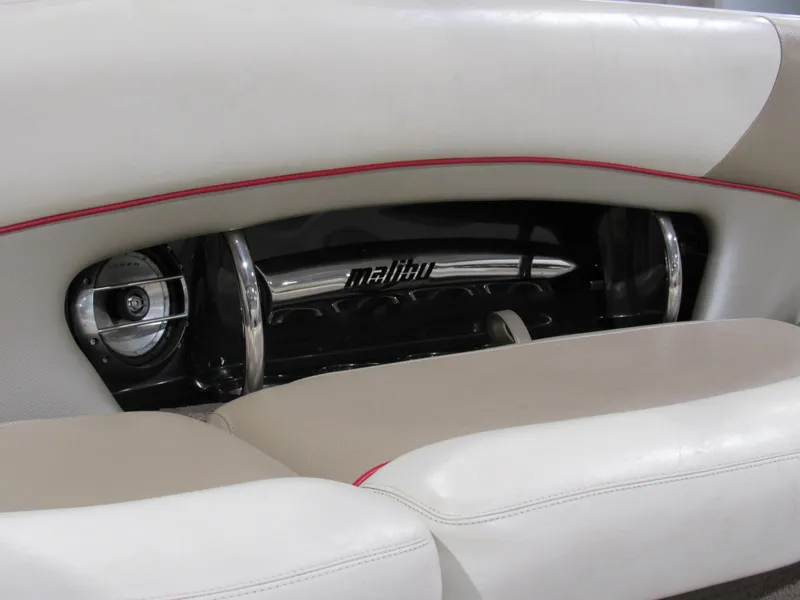 Slide: The Image of 2007 Malibu Wakesetter 247 LSV interior with sleek seating and stylish design. - 6
