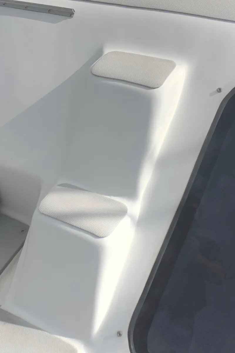 Slide: The Image of Close-up of 2021 Royal Cape Catamarans Majestic 570 Flybridge deck detail. - 18