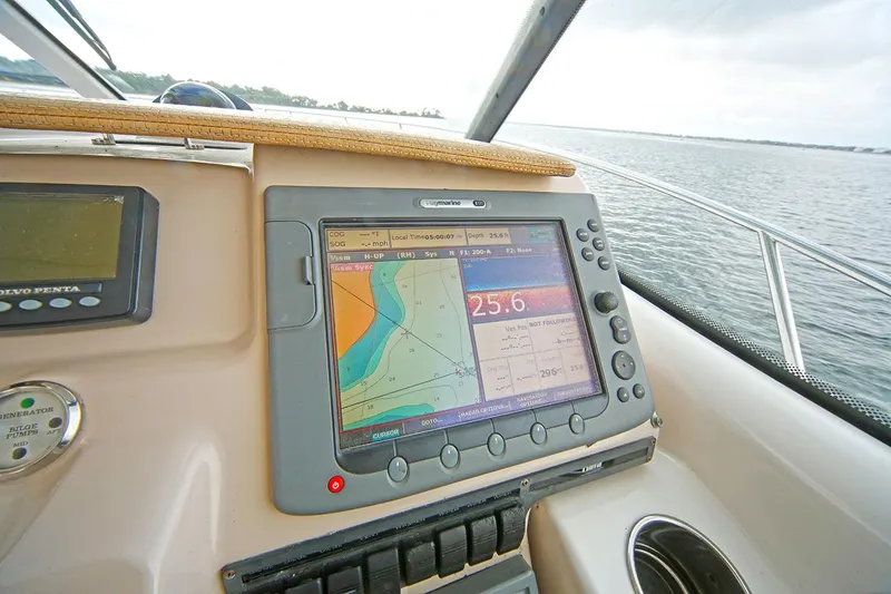 Slide: The Image of Navigation system on 2007 Tiara Yachts 3900 Sovran, displaying nautical charts. - 35