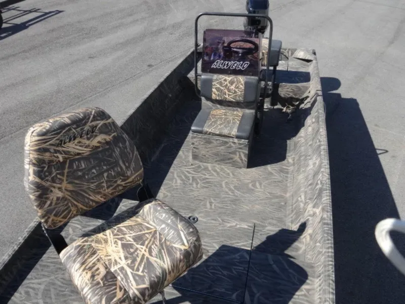 Slide: The Image of 2020 Alweld 1752 Marsh Console boat with camouflage seats and console. - 13