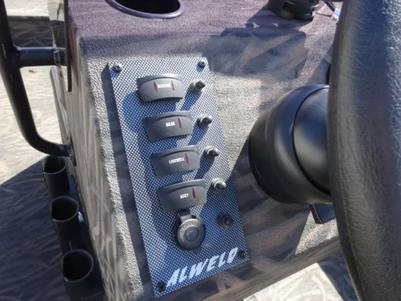 Slide: The Image of 2020 Alweld 1752 Marsh Console dashboard with control switches. - 9